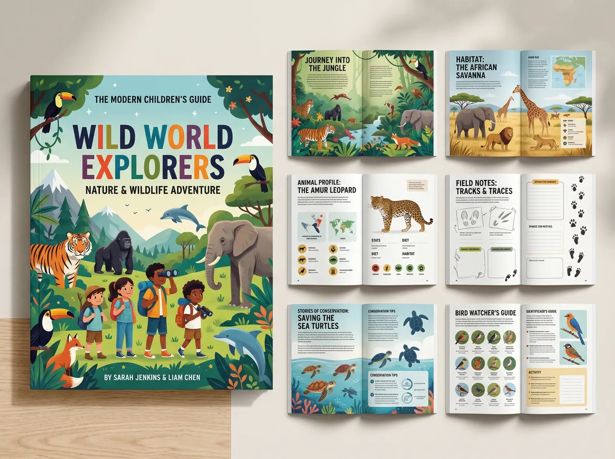 1. The Modern Children's Nature 202605162351 — Book Cover Design by DesignDile